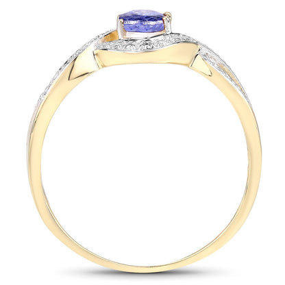 0.75 Carat Genuine Tanzanite .925 Sterling Silver Ring Bids.com
