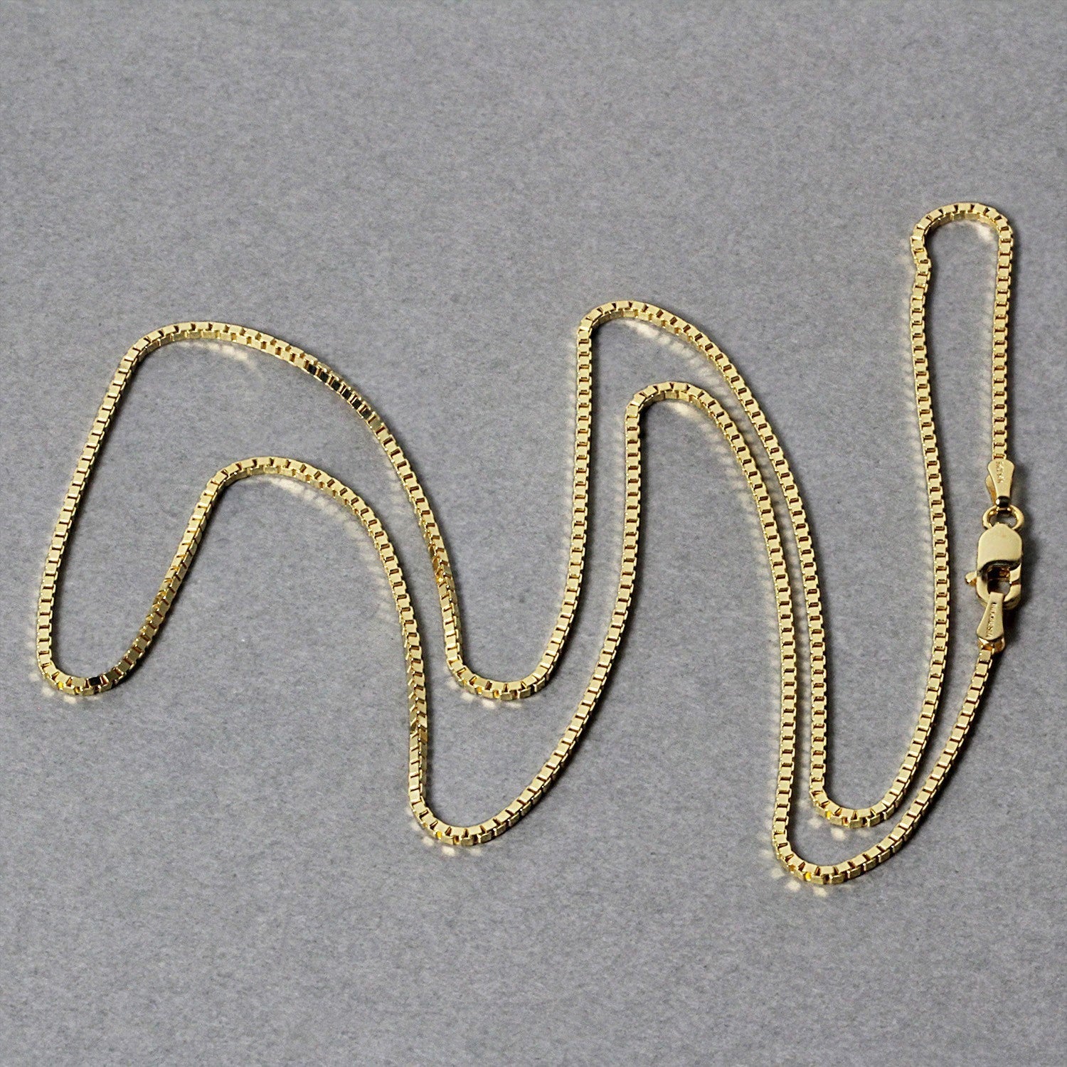 14k Yellow Gold Classic Box Chain 1.1mm Bids.com