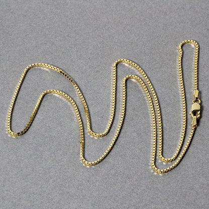 14k Yellow Gold Classic Box Chain 1.1mm Bids.com