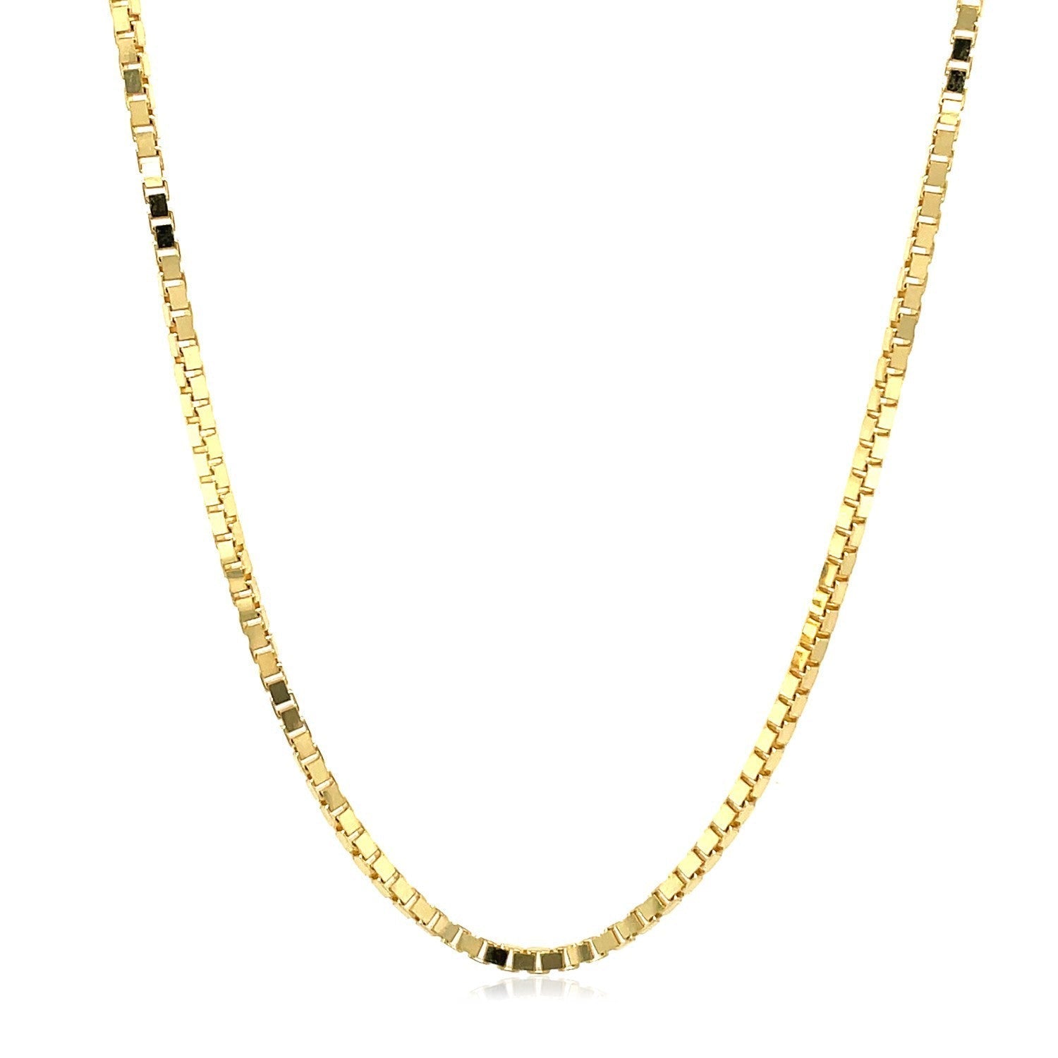 14k Yellow Gold Semi Solid Box Chain 1.6mm Bids.com