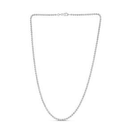 Moon Cut Bead Chain in 14k White Gold (2.50 mm) Bids.com