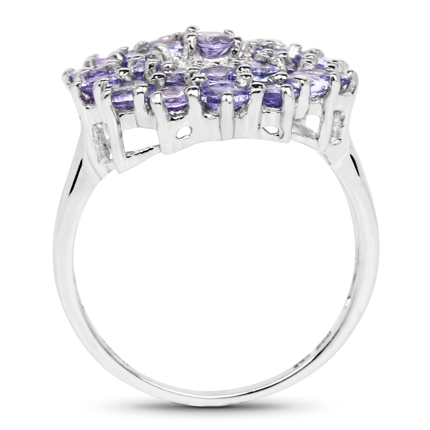2.27 Carat Genuine Tanzanite .925 Sterling Silver Ring Bids.com