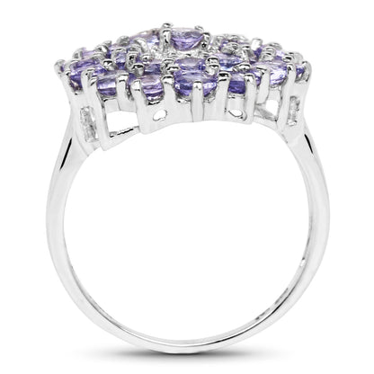 2.27 Carat Genuine Tanzanite .925 Sterling Silver Ring Bids.com