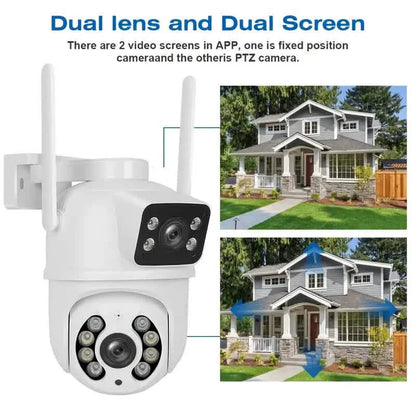 8MP Dual Lens WiFi PTZ Security Camera – Night Vision & Two-Way Audio DailySale