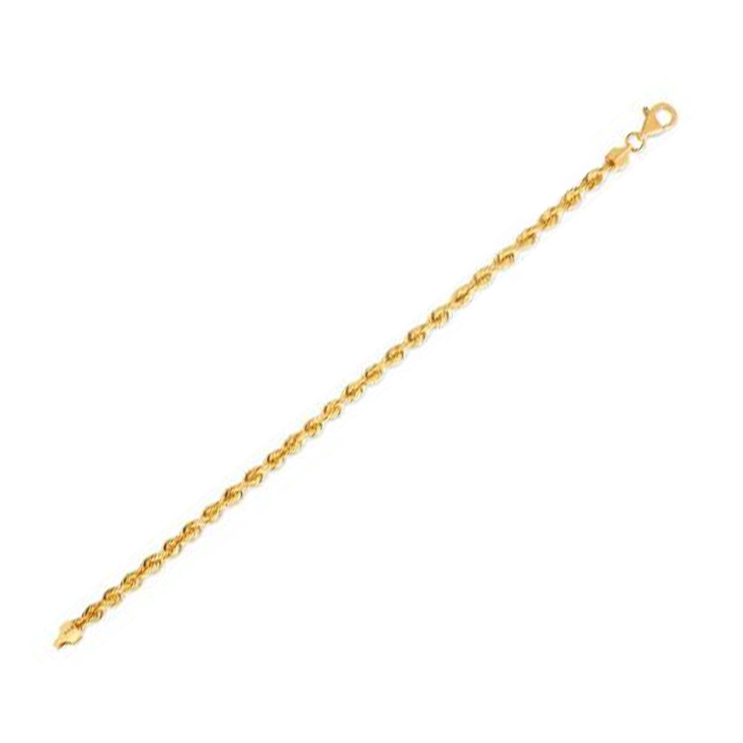 Silk Rope Chain Bracelet in 14k Yellow Gold  (4.30 mm) Bids.com