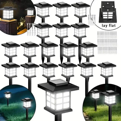 6-Pack: Solar Outdoor Path Lights Warm Light LED, 600mA, Waterproof DailySale
