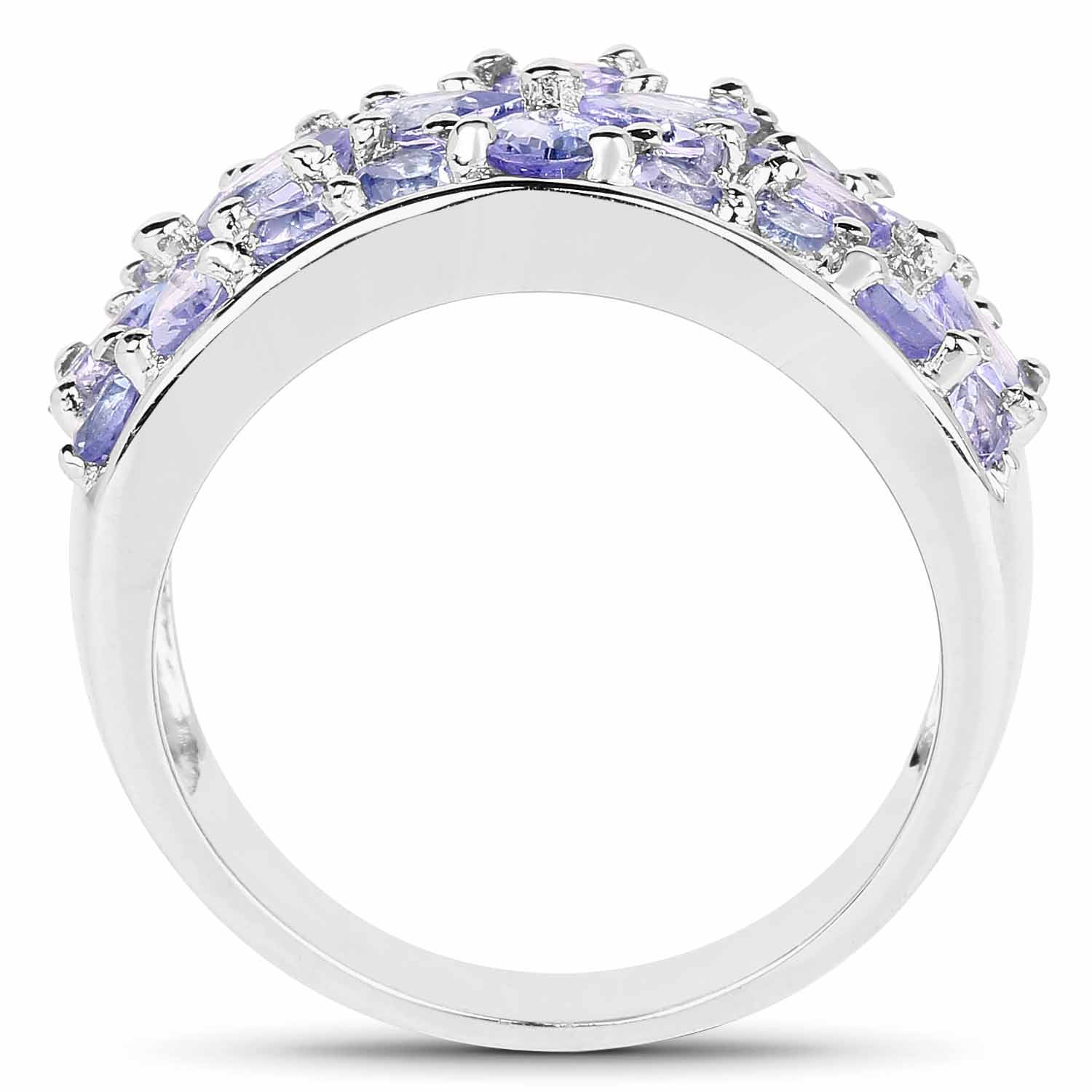 2.52 Carat Genuine Tanzanite .925 Sterling Silver Ring Bids.com
