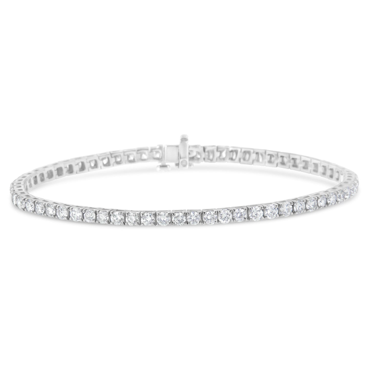 IGI Certified 4.0 Cttw Diamond 14K White Gold Classic 7â€ Tennis Bracelet (H-I Color, I1-I2 Clarity) Bids.com
