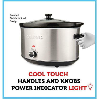 8.5 Qt. Stainless Steel Slow Cooker with Temperature Settings DailySale