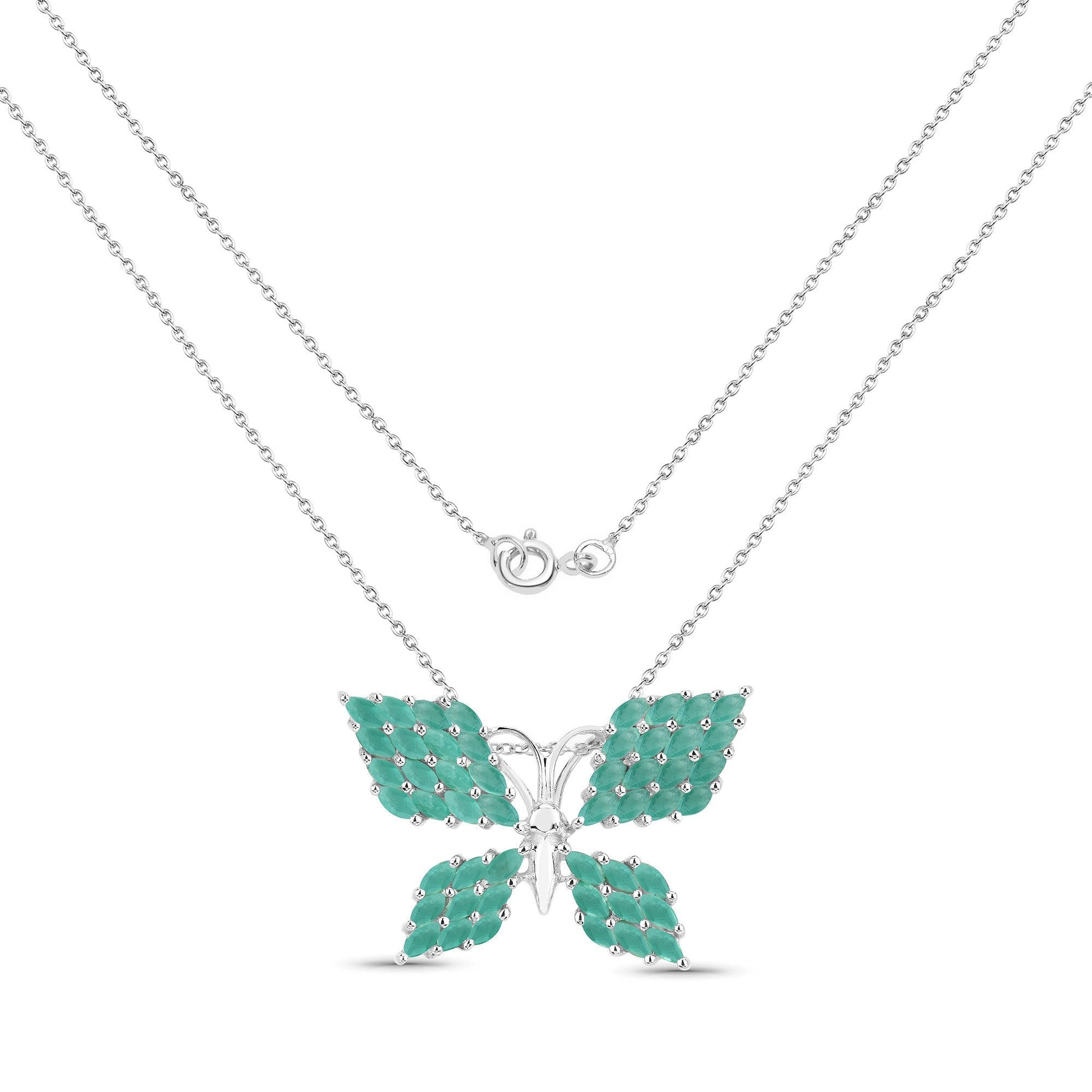 3.12 Carat Genuine Emerald .925 Sterling Silver Pendant Bids.com