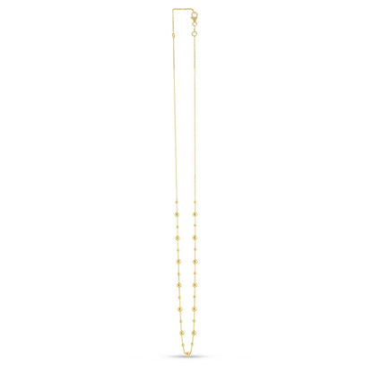 14k Yellow Gold Bead Necklace Bids.com