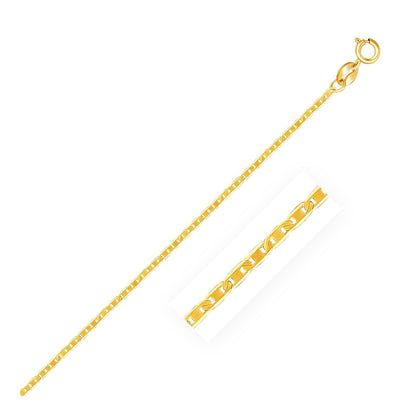 10k Yellow Gold Mariner Link Anklet 1.2mm Bids.com
