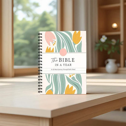 1-Year Bible Study Plan & Prayer Journal – Undated Spiral Bound DailySale