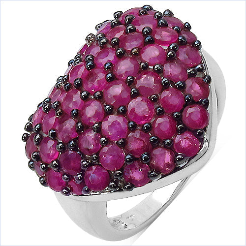 3.53 Carat Genuine Ruby .925 Sterling Silver Ring Bids.com