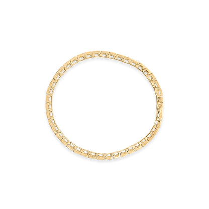 10K Yellow Gold 4.00 Cttw Channel Set Round Diamond Tennis 7" Bracelet (J-K Color, I1-I2 Clarity) Bids.com