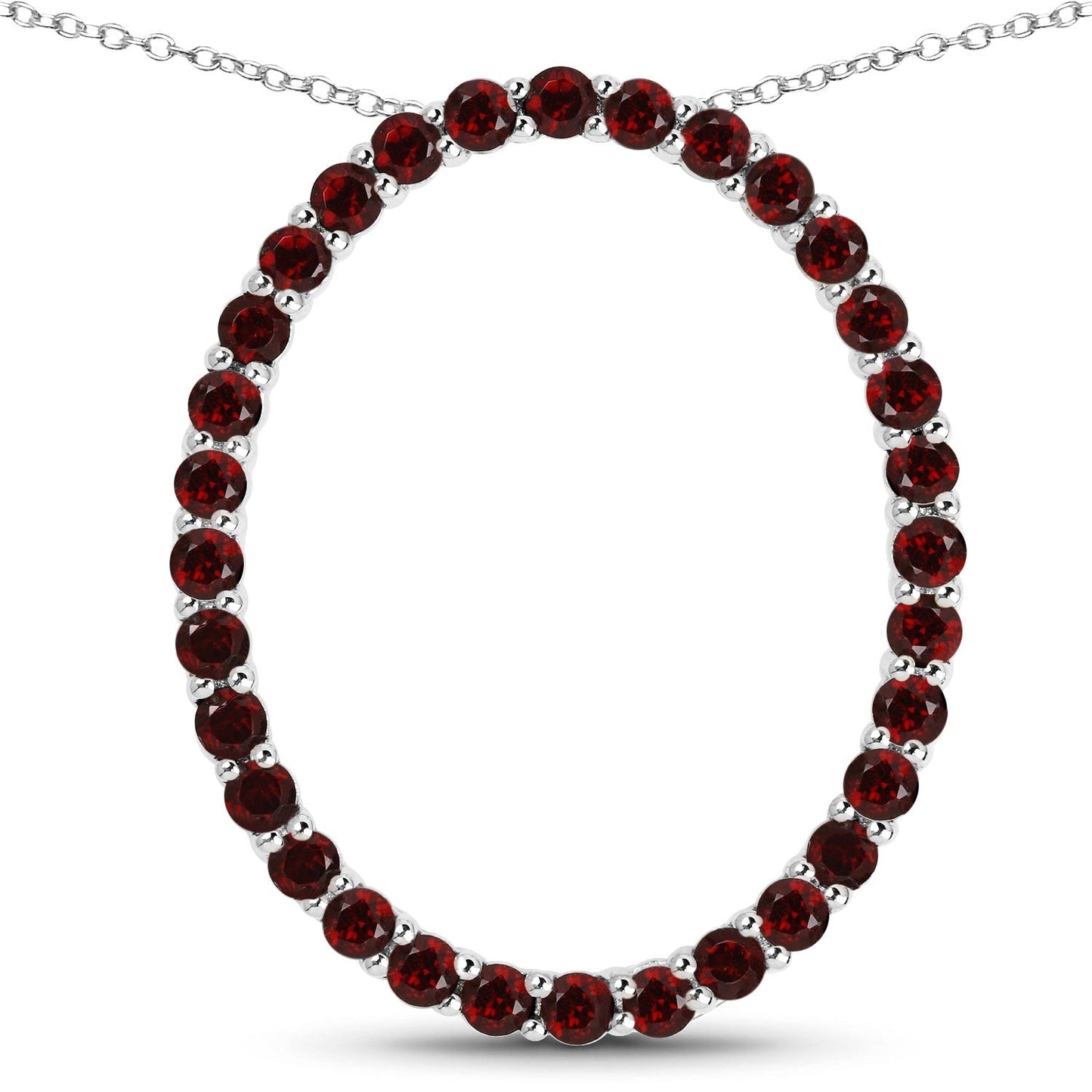 3.52 Carat Genuine Garnet .925 Sterling Silver Pendant Bids.com