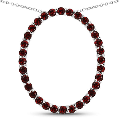 3.52 Carat Genuine Garnet .925 Sterling Silver Pendant Bids.com