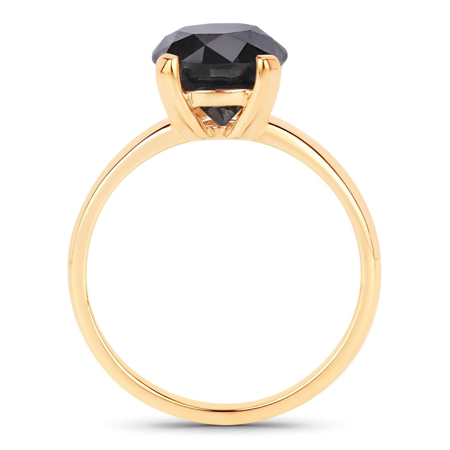 3.00 Carat Genuine Black Diamond 14K Yellow Gold Ring Bids.com