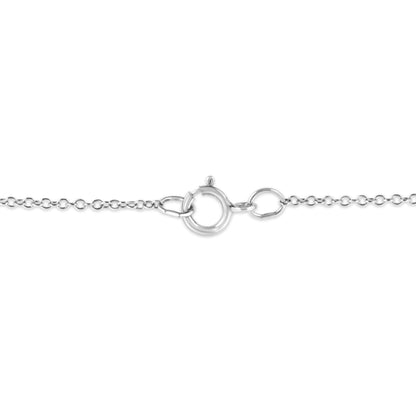 .925 Sterling Silver Pave and Bezel-Set Diamond Accent Key 18" Heart and Lock Pendant Necklace (K-L Color, I1-I2 Clarity) Bids.com