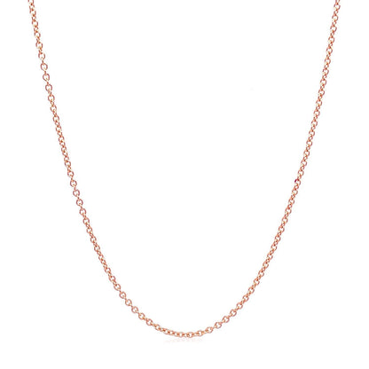 14k Rose Gold Round Cable Link Chain (1.25 mm) Bids.com