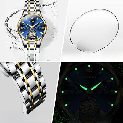 Women's Automatic Stainless Steel Watch Diamond Markers BandsCo Straps