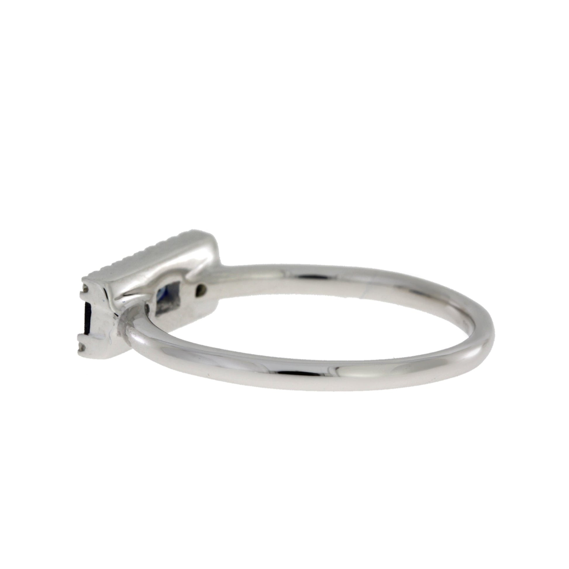 Genuine .63ct Diamond Sapphire Ring 14KT White Gold Bids.com