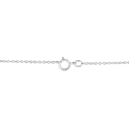 .925 Sterling Silver Pave-Set Diamond Accent Angel Wing 18" Double Heart Pendant Necklace (I-J Color, I1-I2 Clarity) Bids.com