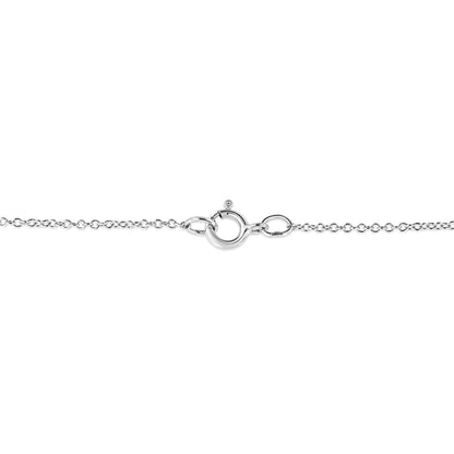 .925 Sterling Silver Pave-Set Diamond Accent Fairy Wing 18" Heart Pendant Necklace (I-J Color, I1-I2 Clarity) Bids.com
