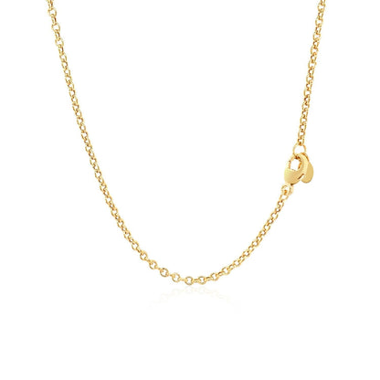 14k Yellow Gold Chain Necklace with Polished Knot Bids.com