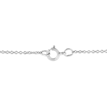 .925 Sterling Silver Prong-Set Diamond Accent Cross 18" Pendant Necklace (I-J Color, I1-I2 Clarity) Bids.com