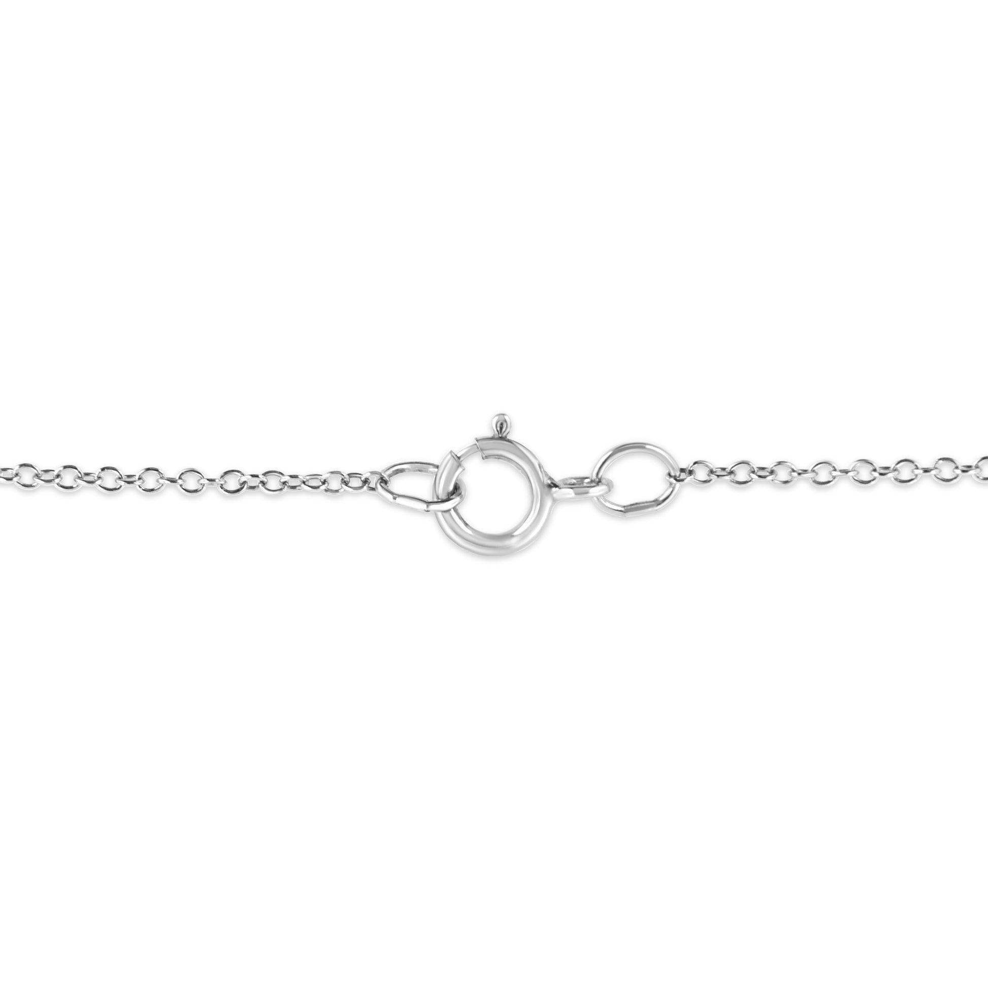 .925 Sterling Silver Prong-Set Diamond Accent Starfish Pendant Necklace (I-J Color, I1-I2 Clarity) - Size 18" Bids.com