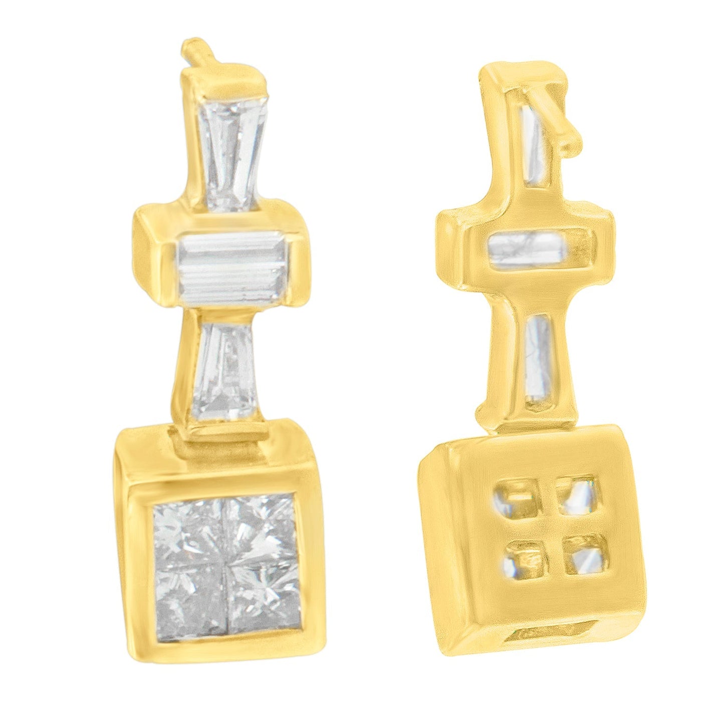 14K Yellow Gold 1 1/3 cttw Diamond Hoop Earrings (G-H, VS1-VS2) Bids.com