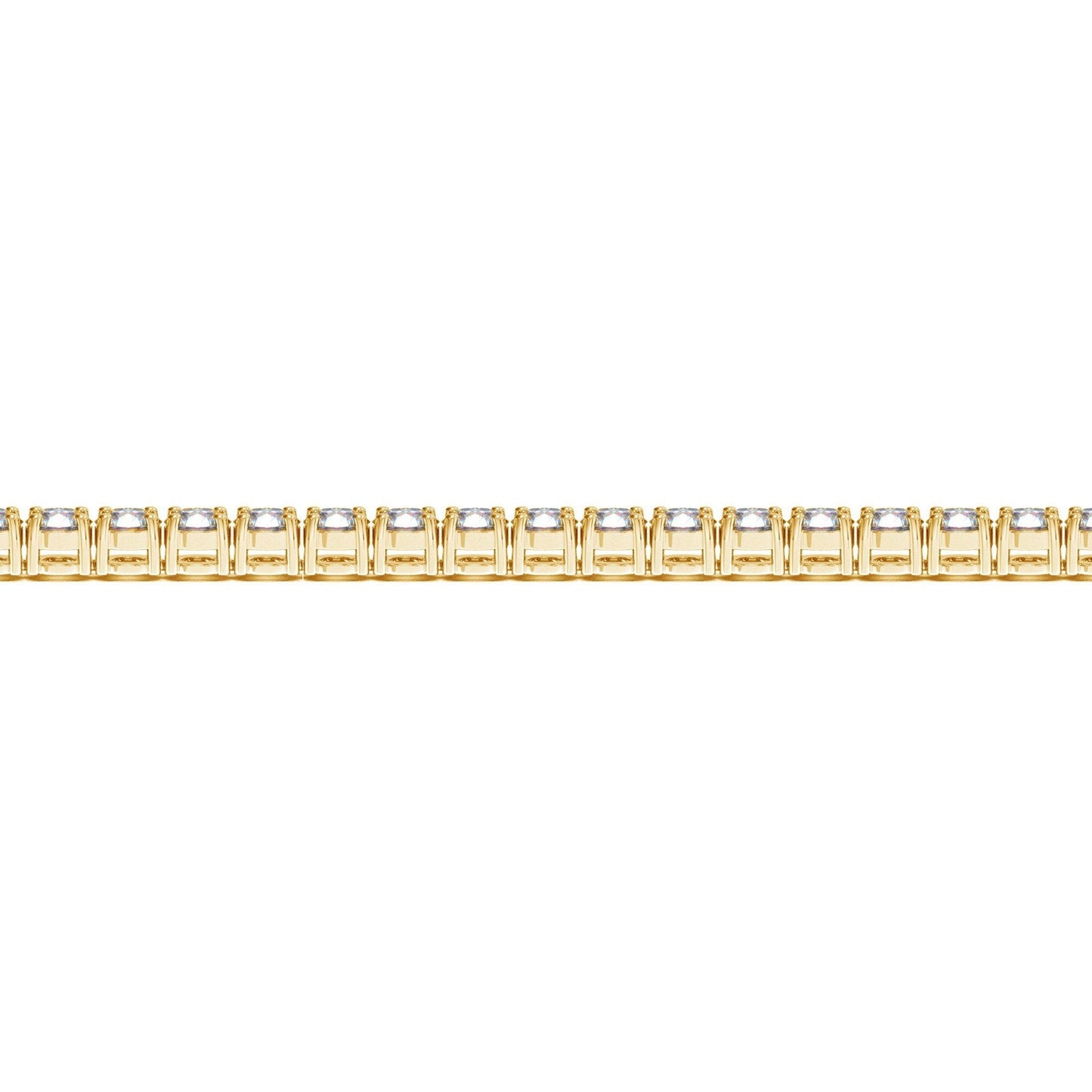 Lab Grown Round Diamond Tennis Bracelet in 14k Yellow Gold (7 cctw F/G  VS2/SI1) Bids.com