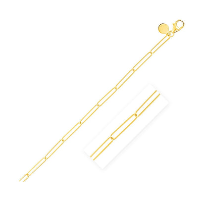 14k Yellow Gold Wire Paperclip Chain (2.7mm) Bids.com
