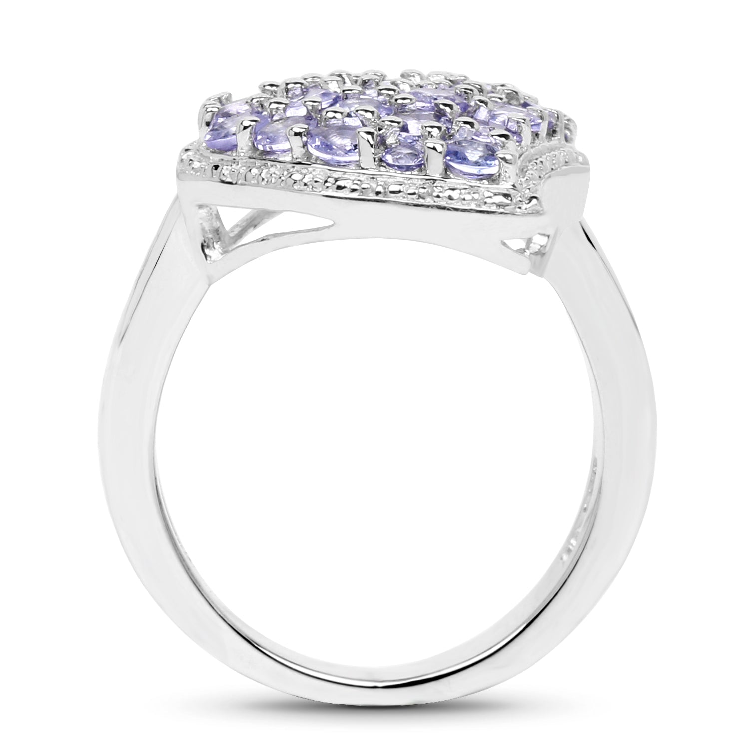 1.63 Carat Genuine Tanzanite .925 Sterling Silver Ring Bids.com