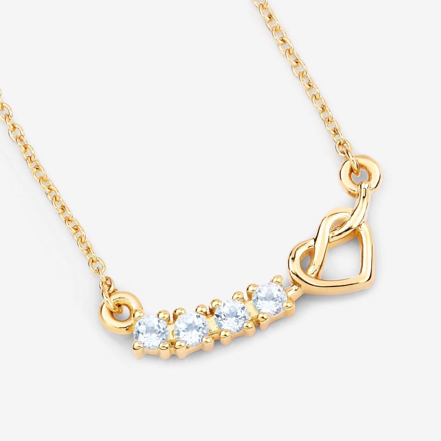0.24 Carat Genuine Aquamarine .925 Sterling Silver Necklace Bids.com