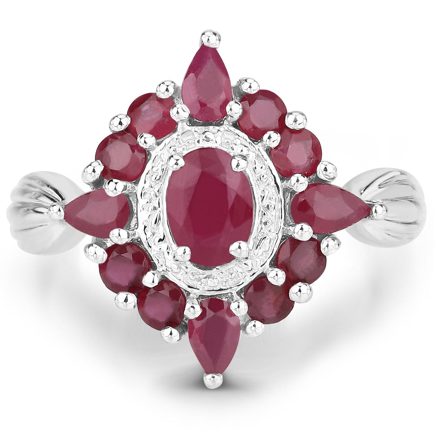 2.89 Carat Genuine Ruby .925 Sterling Silver Ring Bids.com