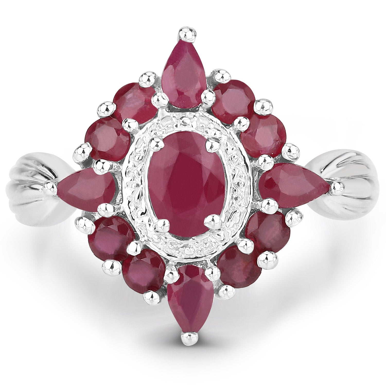 2.89 Carat Genuine Ruby .925 Sterling Silver Ring Bids.com