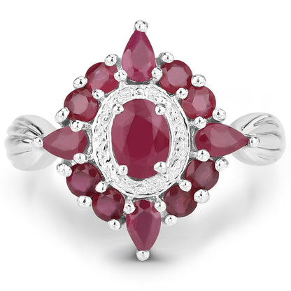 2.89 Carat Genuine Ruby .925 Sterling Silver Ring Bids.com