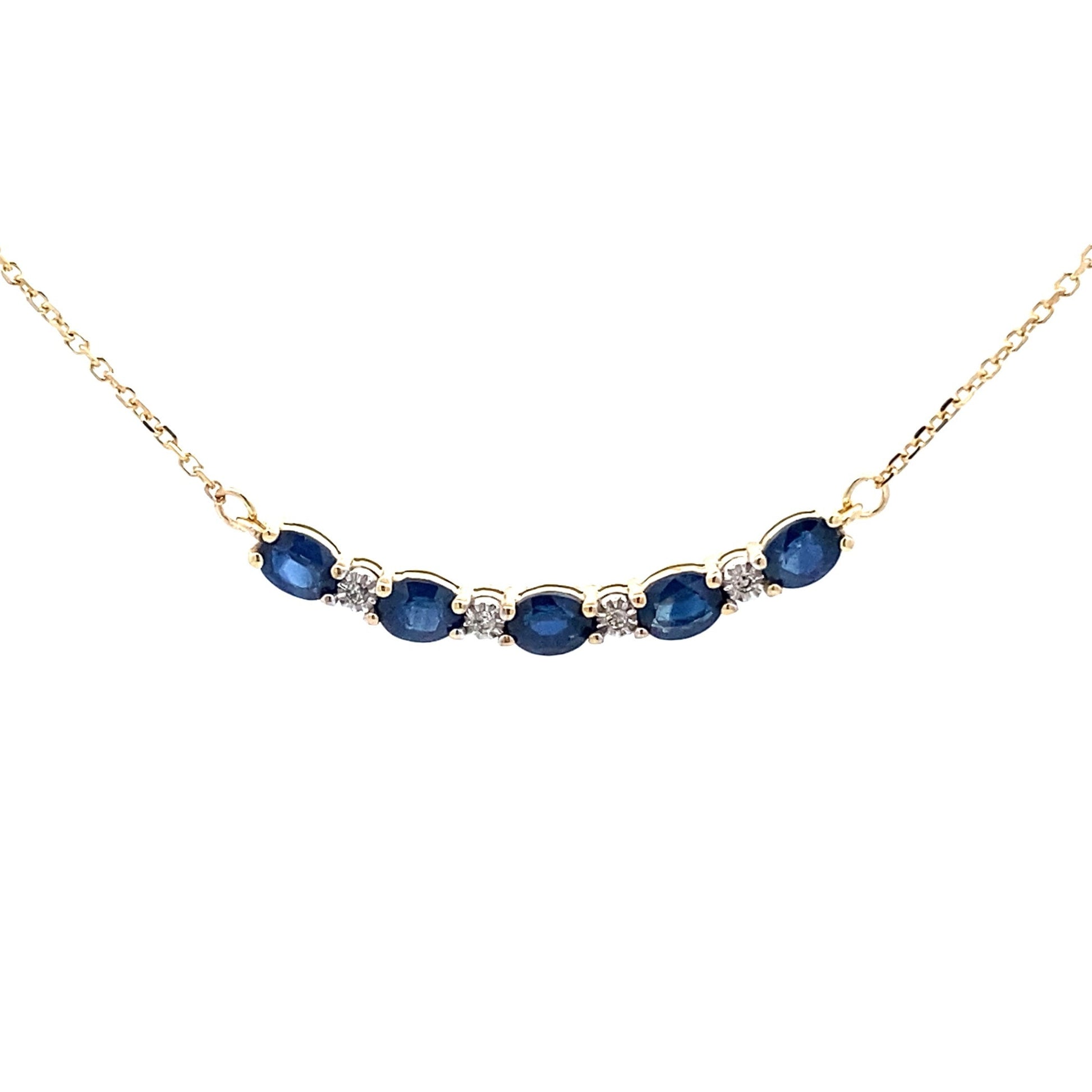Sapphire Diamond Fashion Pendants 10KT Yellow Gold Bids.com