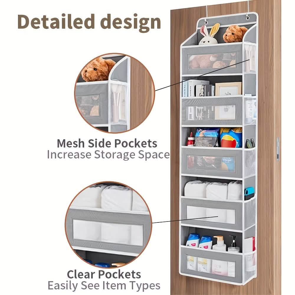 5-Tier Over-the-Door Storage Box Organizer DailySale