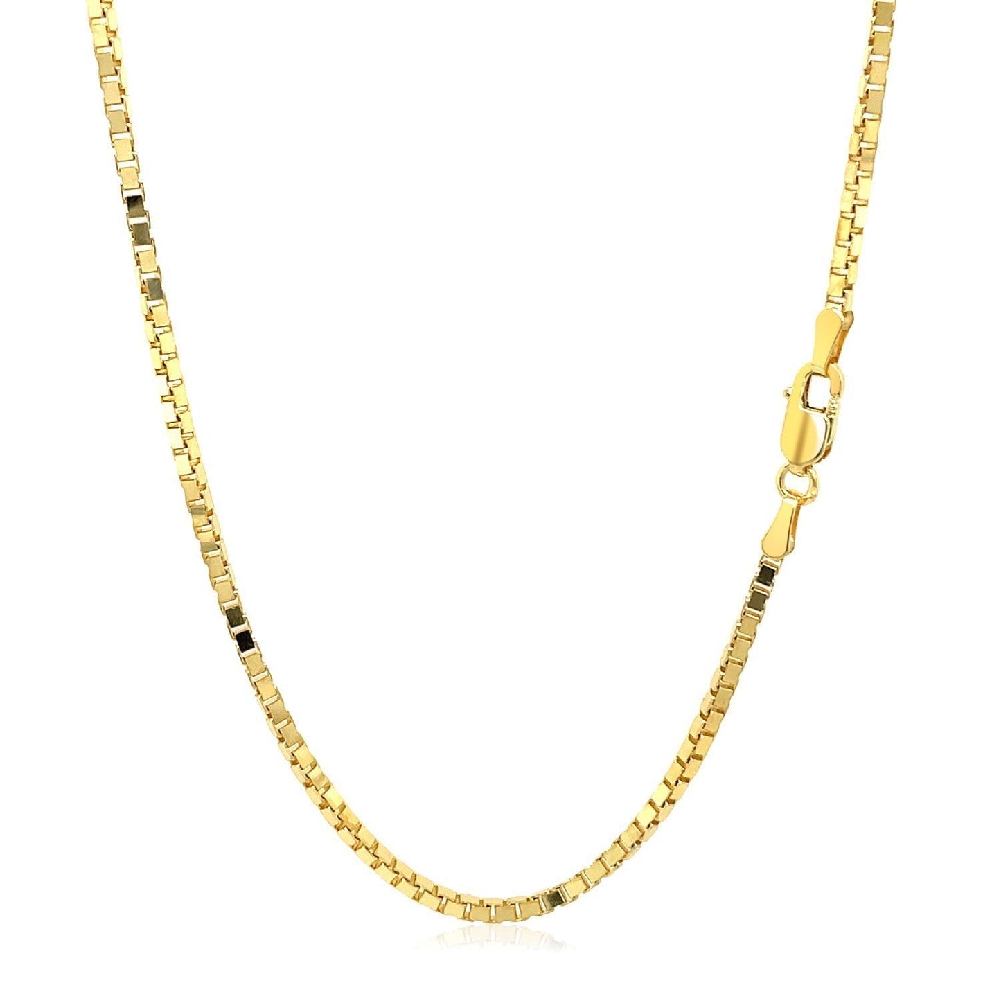 1.6mm 14K Yellow Gold Classic Box Chain Bids.com