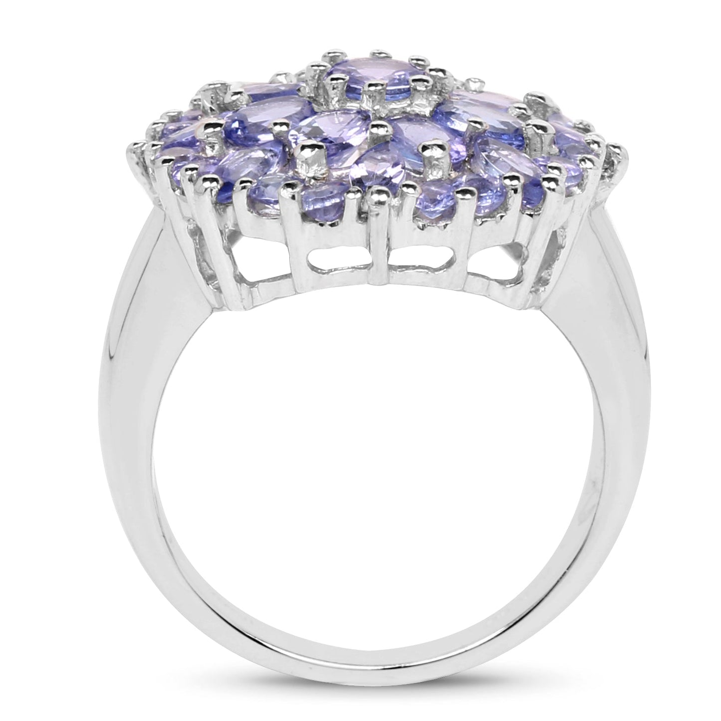 2.79 Carat Genuine Tanzanite .925 Sterling Silver Ring Bids.com