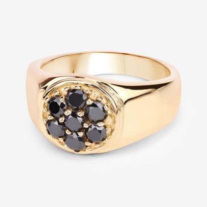 0.91 Carat Genuine Black Diamond .925 Sterling Silver Ring Bids.com