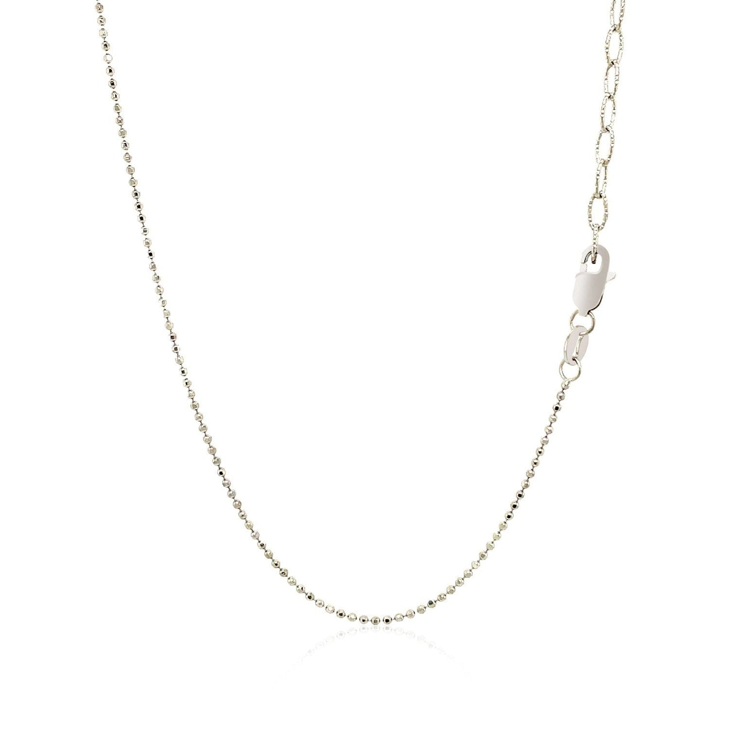 14k White Gold Necklace with Round Diamond Charms Bids.com