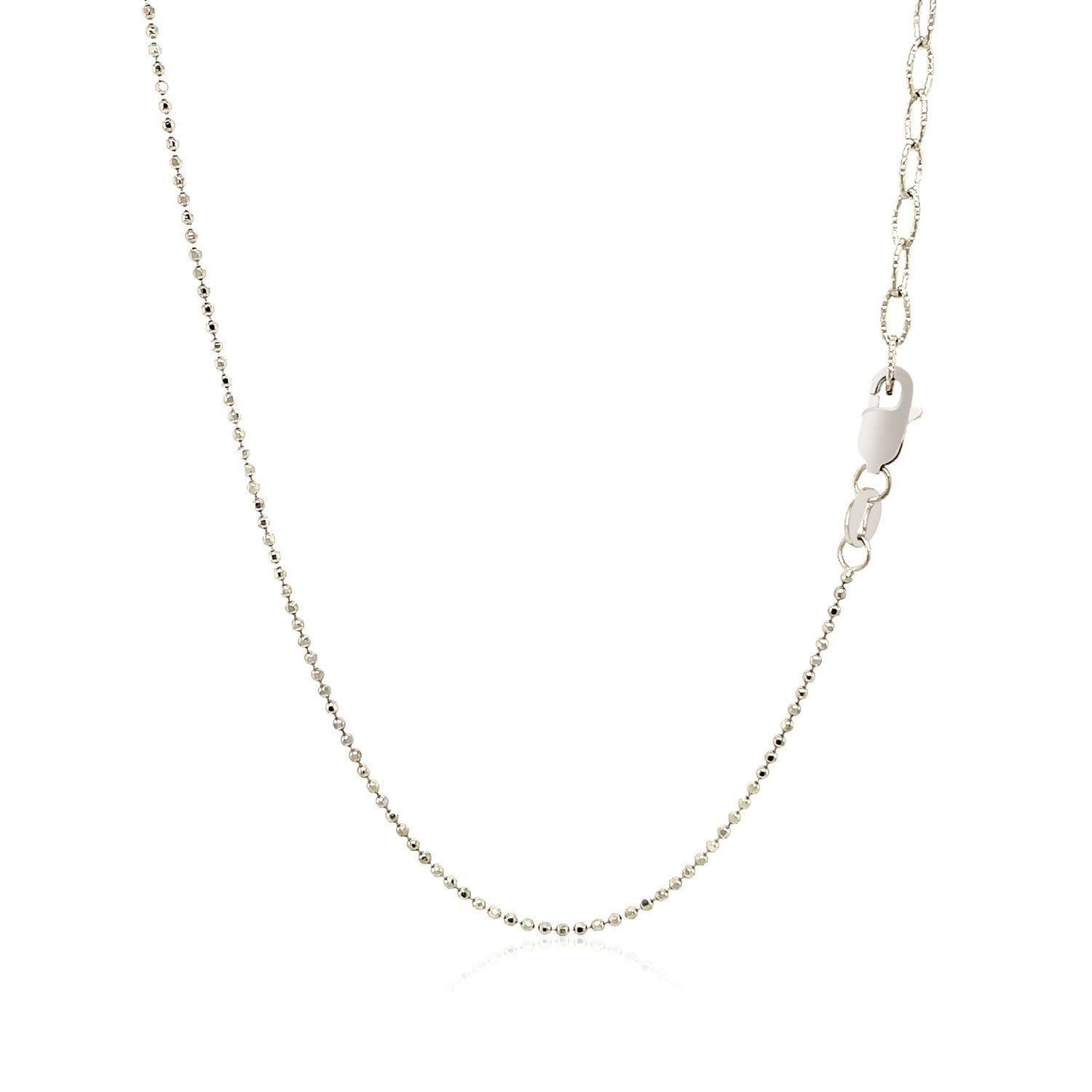 14k White Gold Necklace with Round Diamond Charms Bids.com