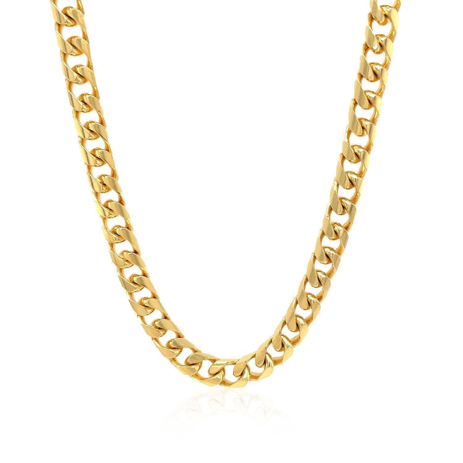 5.8mm 14k Yellow Gold Solid Miami Cuban Chain Bids.com