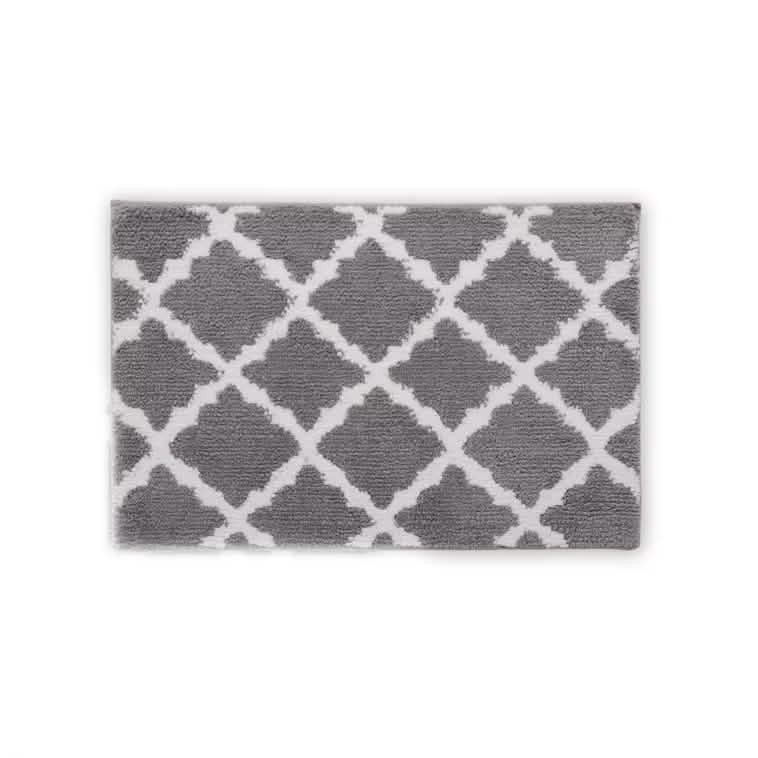 Bibb Home 1-2 Pack Trellis Micro Shag Bath Rugs 17" X 24" DailySale