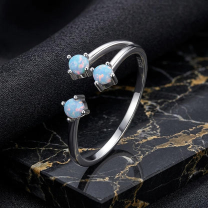 925 Sterling Silver Translucent Opal Ring for Women Bids.com