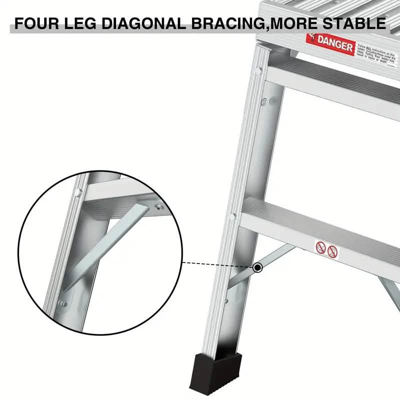 Portable Bench Folding Ladder Stool with Non-Slip Design DailySale